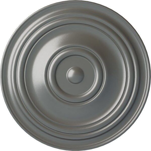 Ekena Millwork Traditional Ceiling Medallion (Fits Canopies up to 8 1/4"), Hand-Painted Silver, 31 1/2"OD x 2 1/2"P CM31TRSLS - main
